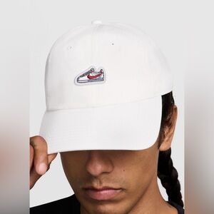 Nike Club Unstructured Cortez Patch Hat NWT - White